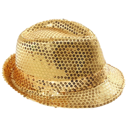 TH-61 Trilby Hut gold mit Pailletten