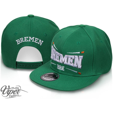 [CAP-BRE02] CAP-BRE02 Snapback Flatbrim Cap "Bremen" Farbe: grün