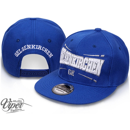 [CAP-GE02] CAP-GE02 Snapback Flatbrim Cap "Gelsenkirchen" Farbe: blau