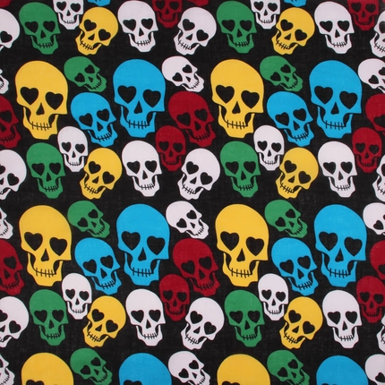 [BA-181] BA-181 Bandana Kopftuch Halstuch Design: Totenköpfe Farbe: schwarz