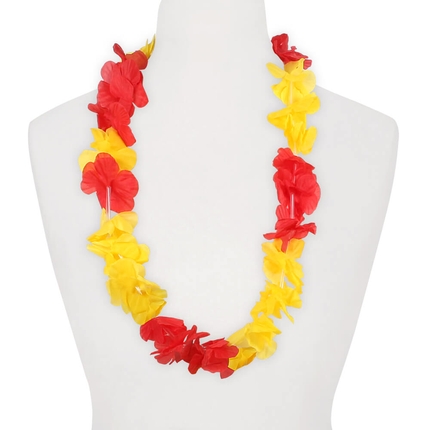 [HK-11] HK-11 Hawaii Blumenkette classic rot gelb Länge: ca. 100 cm