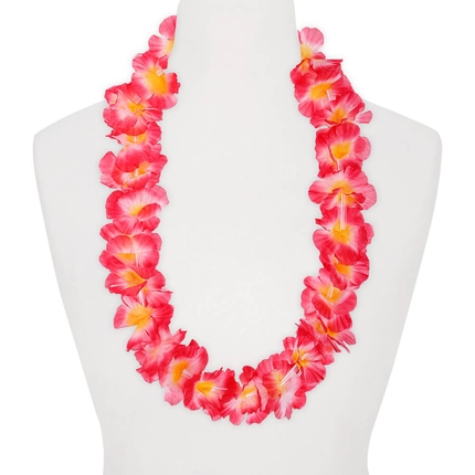 [HK-19] HK-19 Hawaii Blumenkette classic gelb weiß rot Länge: ca. 100 cm