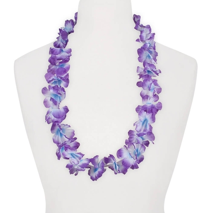 [HK-20] HK-20 Hawaii Blumenkette classic lila weiß blau Länge: ca. 100 cm