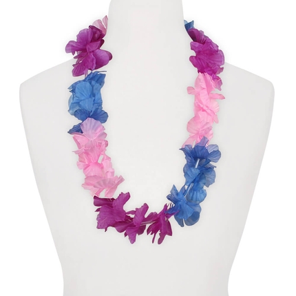 [HK-23] HK-23 Hawaii Blumenkette classic rosa lila blau Länge: ca. 100 cm