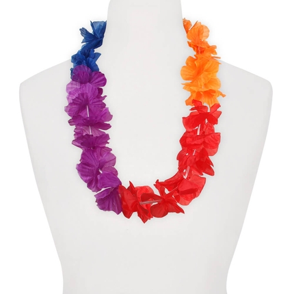 [HK-31] HK-31 Hawaii Blumenkette classic blau orange rot lila Länge: ca. 100 cm