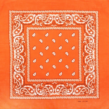 [BA-055] BA-055 Bandana Kopftuch Halstuch Design: Paisley Farbe: orange
