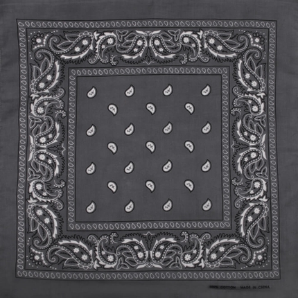 [BA-066] BA-066 Bandana Kopftuch Halstuch Design: Paisley Farbe: grau