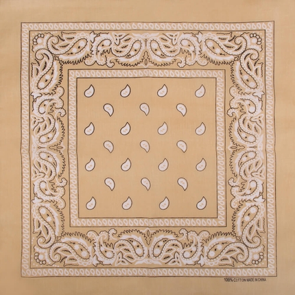 [BA-069] BA-069 Bandana Kopftuch Halstuch Design: Paisley Farbe: beige
