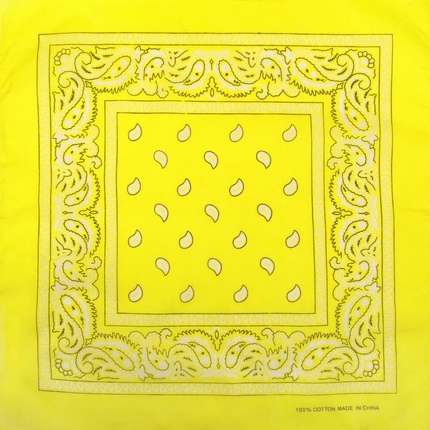 BA-091 Bandana Kopftuch Halstuch Design: Paisley Farbe: gelb