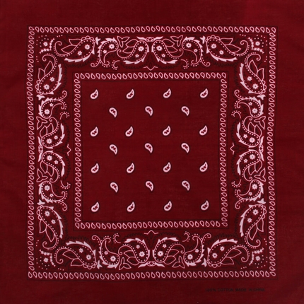 [BA-095] BA-095 Bandana Kopftuch Halstuch Design: Paisley Farbe: dunkelrot
