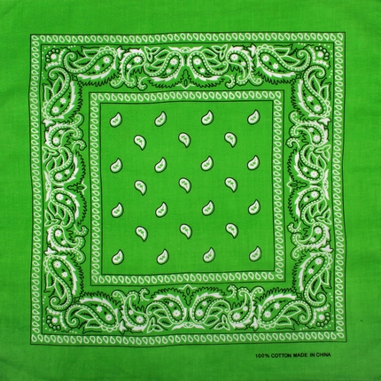 [BA-101] BA-101 Bandana Kopftuch Halstuch Design: Paisley Farbe: grün