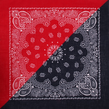 [BA-200] BA-200 Bandana Kopftuch Halstuch Design: Paisley Farbe: schwarz, rot