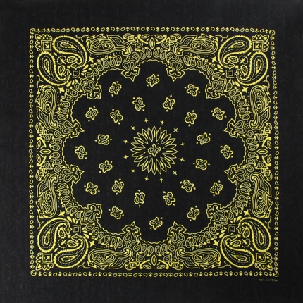 [BA-210] BA-210 Bandana Kopftuch Halstuch Design: Paisley Farbe: schwarz