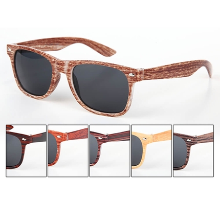 V-1240 VIPER Damen und Herren Sonnenbrille Vintage Retro farbig sortiert, Holz Look