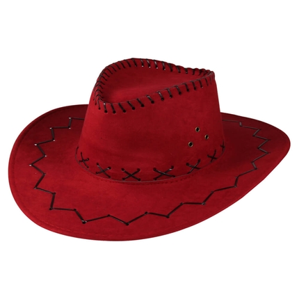 [CW-07] CW-07 Cowboyhut Design: Zick Zack Muster Farbe: rot